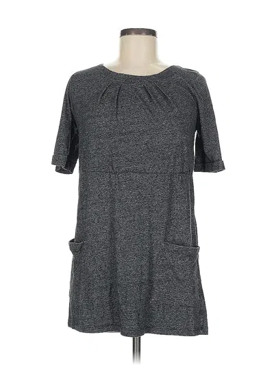 Pre-owned Forever 21 Short Sleeve Top Gray Crew Neck Tops