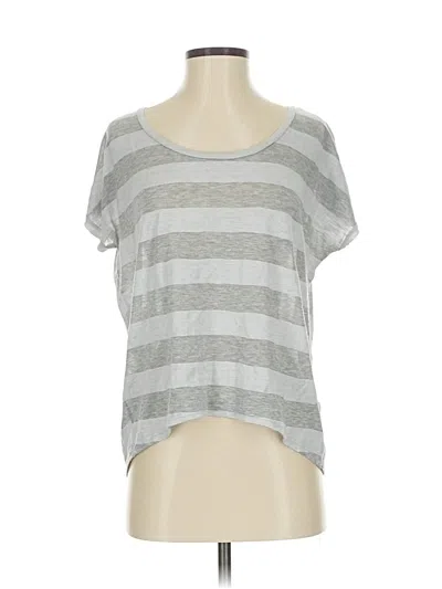 Pre-owned Forever 21 Short Sleeve Top Gray Scoop Neck Tops