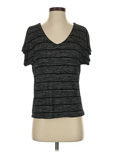 Pre-owned Forever 21 Short Sleeve Top Gray V-neck Tops