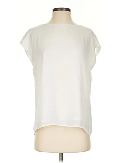Pre-owned Forever 21 Short Sleeve Top Ivory Boatneck Tops