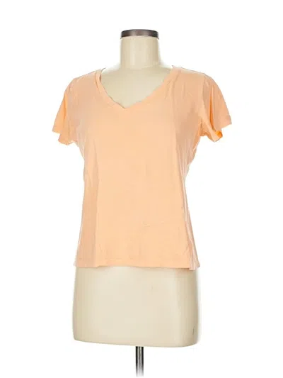 Pre-owned Forever 21 Short Sleeve Top Orange Sweetheart Neckline Tops
