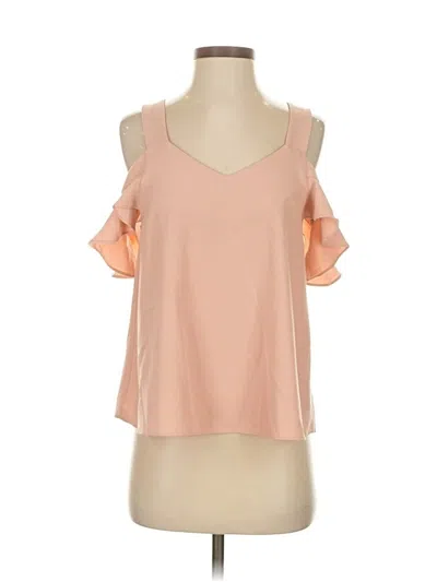 Pre-owned Forever 21 Short Sleeve Top Pink Cold Shoulder Neckline Tops
