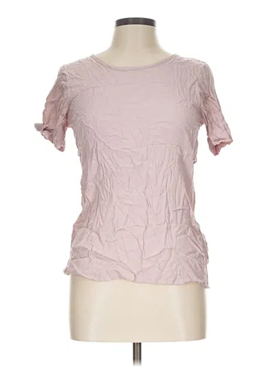 Pre-owned Forever 21 Short Sleeve Top Pink Crew Neck Tops