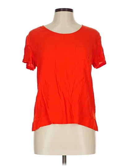 Pre-owned Forever 21 Short Sleeve Top Red Scoop Neck Tops