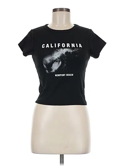 Pre-owned Forever 21 Short Sleeve T-shirt In Black