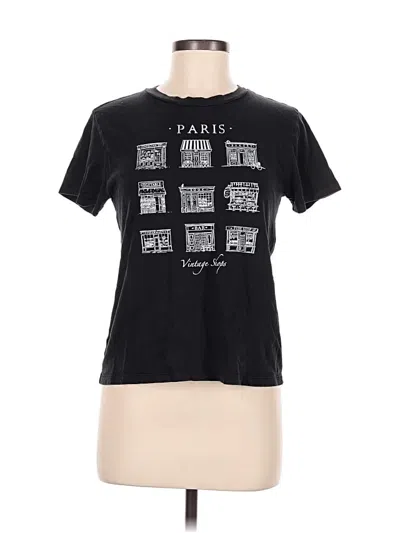 Pre-owned Forever 21 Short Sleeve T-shirt In Black