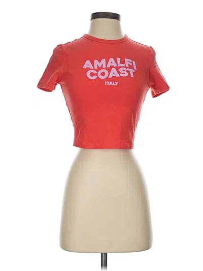 Pre-owned Forever 21 Short Sleeve T-shirt In Red
