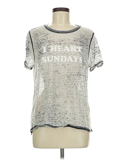 Pre-owned Forever 21 Short Sleeve T-shirt In Silver