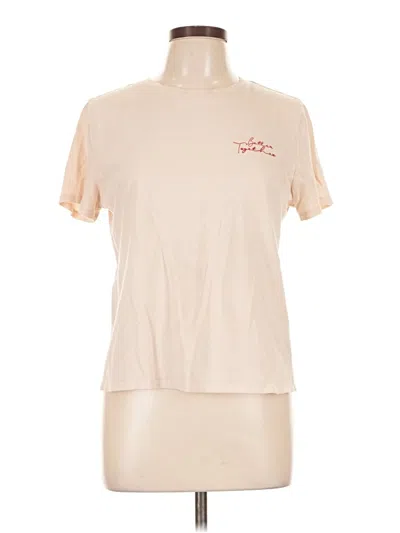 Pre-owned Forever 21 Short Sleeve T-shirt In Tan