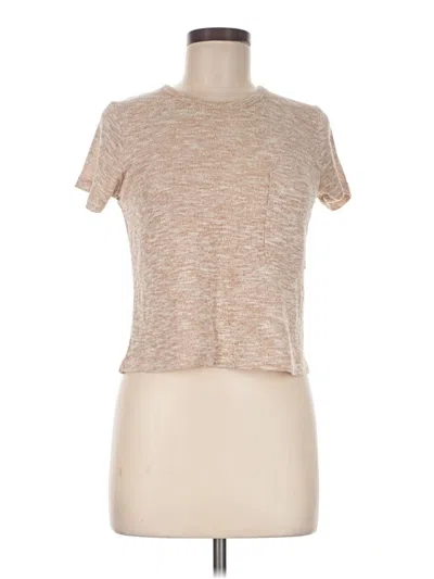 Pre-owned Forever 21 Short Sleeve T-shirt In Tan