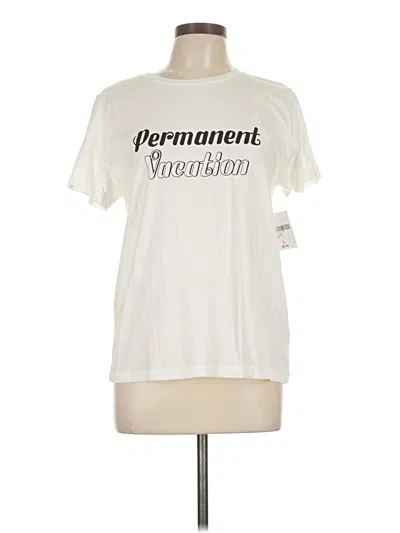 Pre-owned Forever 21 Short Sleeve T-shirt In White