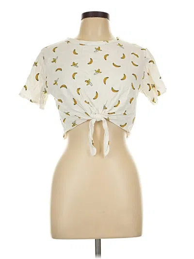 Pre-owned Forever 21 Short Sleeve T-shirt In White