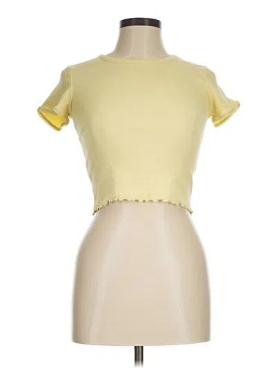 Pre-owned Forever 21 Short Sleeve T-shirt In Yellow