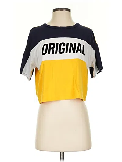 Pre-owned Forever 21 Short Sleeve T-shirt In Yellow