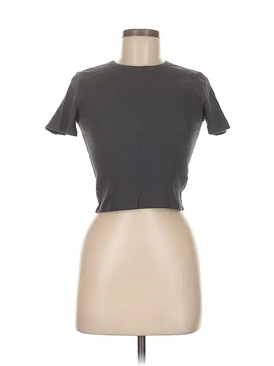 Pre-owned Forever 21 Short Sleeve Turtleneck In Gray