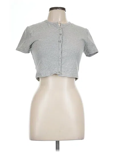 Pre-owned Forever 21 Short Sleeve Turtleneck In Gray