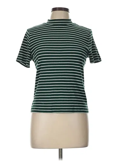 Pre-owned Forever 21 Short Sleeve Turtleneck In Green