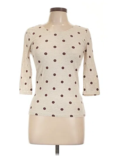 Pre-owned Forever 21 Short Sleeve Turtleneck In Ivory