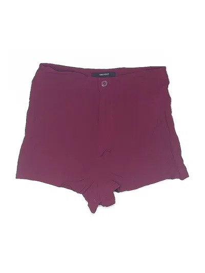 Pre-owned Forever 21 Shorts In Burgundy