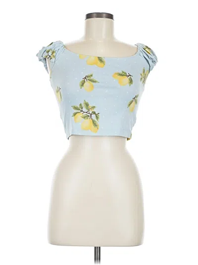 Pre-owned Forever 21 Sleeveless Blouse In Blue