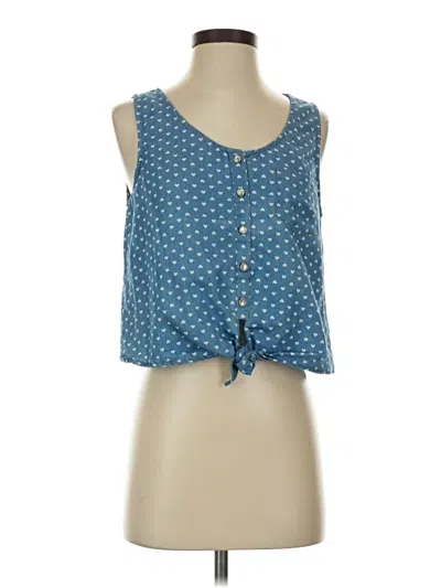 Pre-owned Forever 21 Sleeveless Blouse In Blue