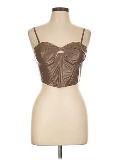 Pre-owned Forever 21 Sleeveless Blouse In Brown