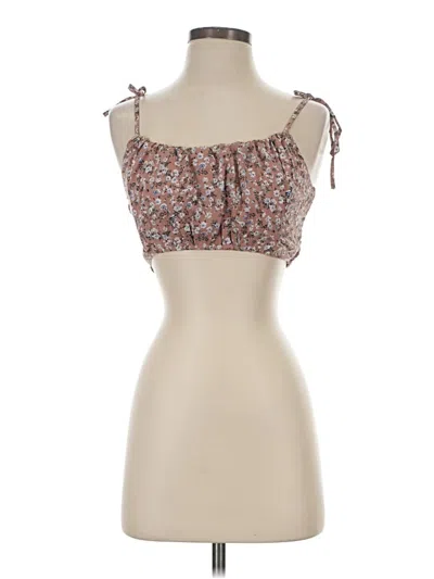 Pre-owned Forever 21 Sleeveless Blouse In Brown