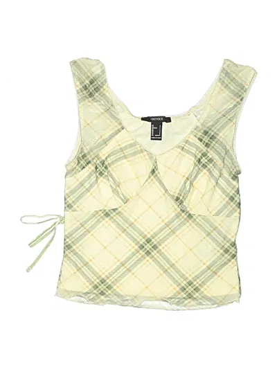 Pre-owned Forever 21 Sleeveless Blouse In Green