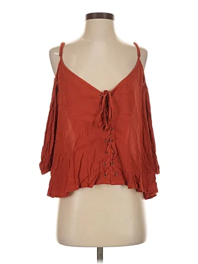 Pre-owned Forever 21 Sleeveless Blouse In Orange