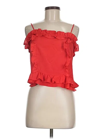 Pre-owned Forever 21 Sleeveless Blouse In Red