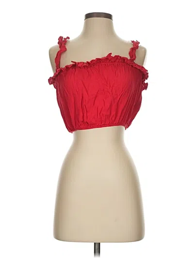 Pre-owned Forever 21 Sleeveless Blouse In Red