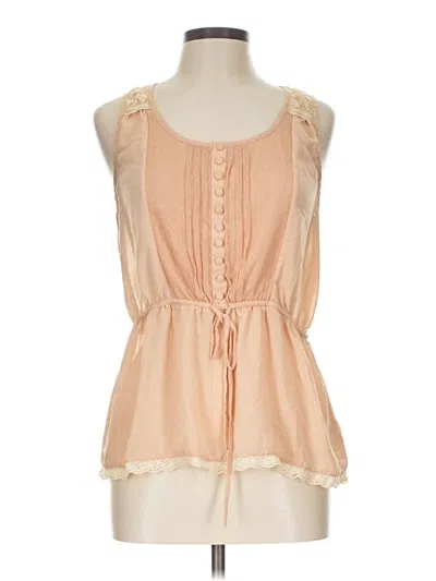 Pre-owned Forever 21 Sleeveless Blouse In Tan