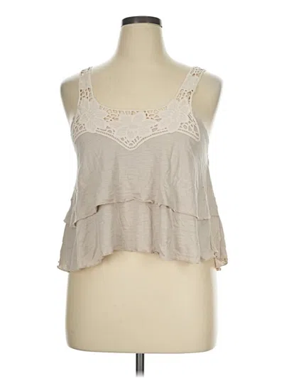 Pre-owned Forever 21 Sleeveless Blouse In Tan