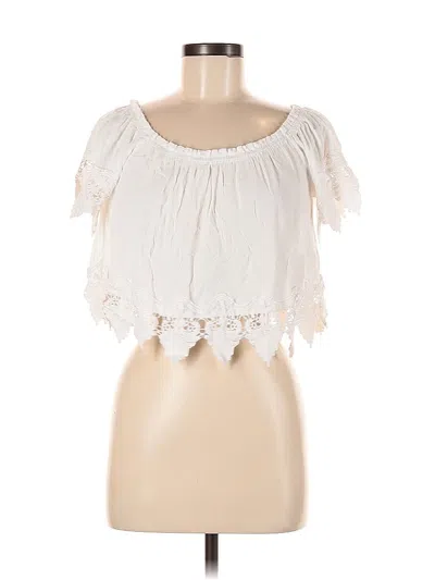 Pre-owned Forever 21 Sleeveless Blouse In White