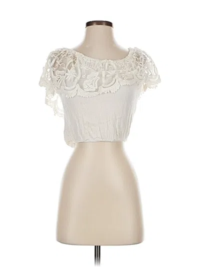 Pre-owned Forever 21 Sleeveless Blouse In White