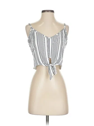 Pre-owned Forever 21 Sleeveless Blouse In White