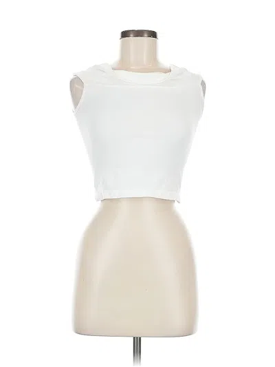 Pre-owned Forever 21 Sleeveless Blouse In White