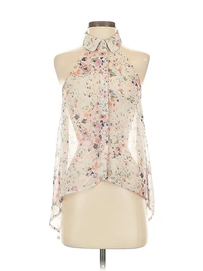 Pre-owned Forever 21 Sleeveless Blouse In White