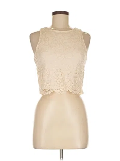 Pre-owned Forever 21 Sleeveless Blouse In White