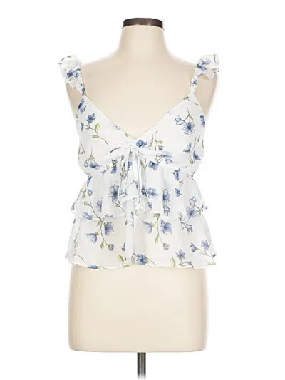 Pre-owned Forever 21 Sleeveless Blouse In White