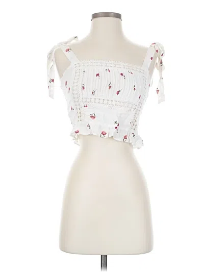 Pre-owned Forever 21 Sleeveless Blouse In White