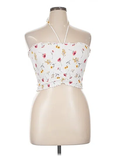 Pre-owned Forever 21 Sleeveless Blouse In White
