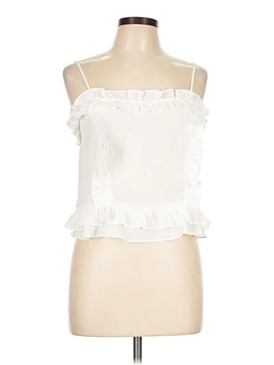 Pre-owned Forever 21 Sleeveless Blouse In White