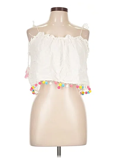 Pre-owned Forever 21 Sleeveless Blouse In White