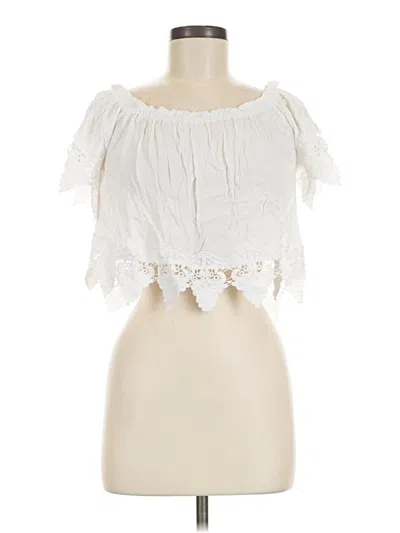 Pre-owned Forever 21 Sleeveless Blouse In White