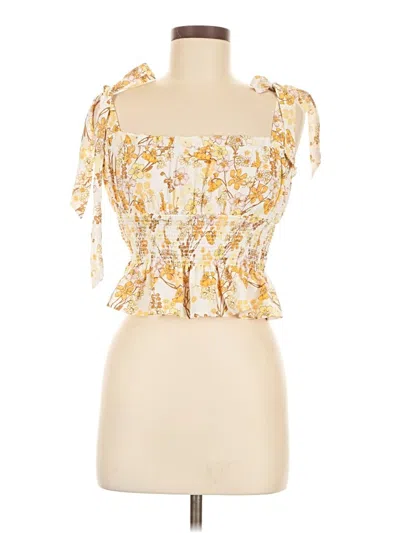 Pre-owned Forever 21 Sleeveless Blouse In Yellow