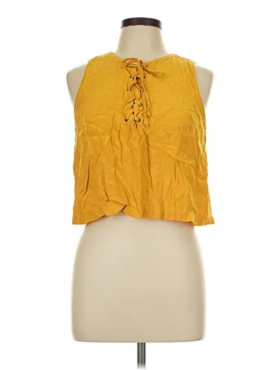 Pre-owned Forever 21 Sleeveless Blouse In Yellow