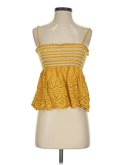 Pre-owned Forever 21 Sleeveless Blouse In Yellow