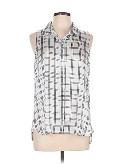 Pre-owned Forever 21 Sleeveless Button Down Shirt In White