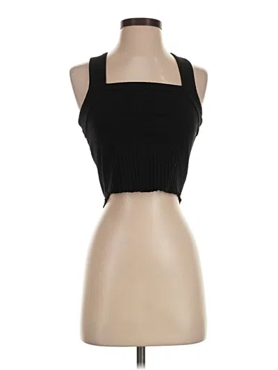 Pre-owned Forever 21 Sleeveless Top Black Halter Neckline Tops